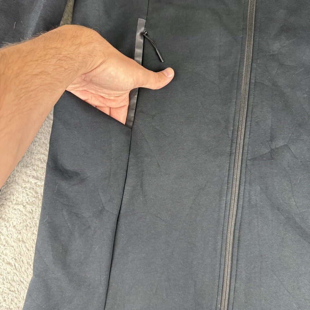 NIKE TECH FLEECE Black Long Water-repellent Wind‎ Proof JACKET 884429 Medium - Picture 2 of 12